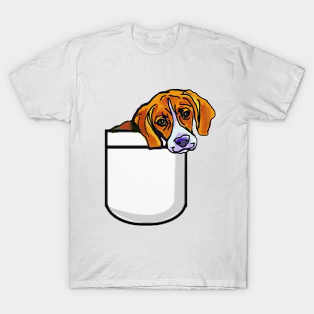 there's a Beagle in my pocket! T-Shirt by lalanny